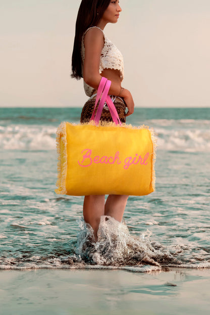 BEACH GIRL- комплект плажна чанта, кърпа и несесер