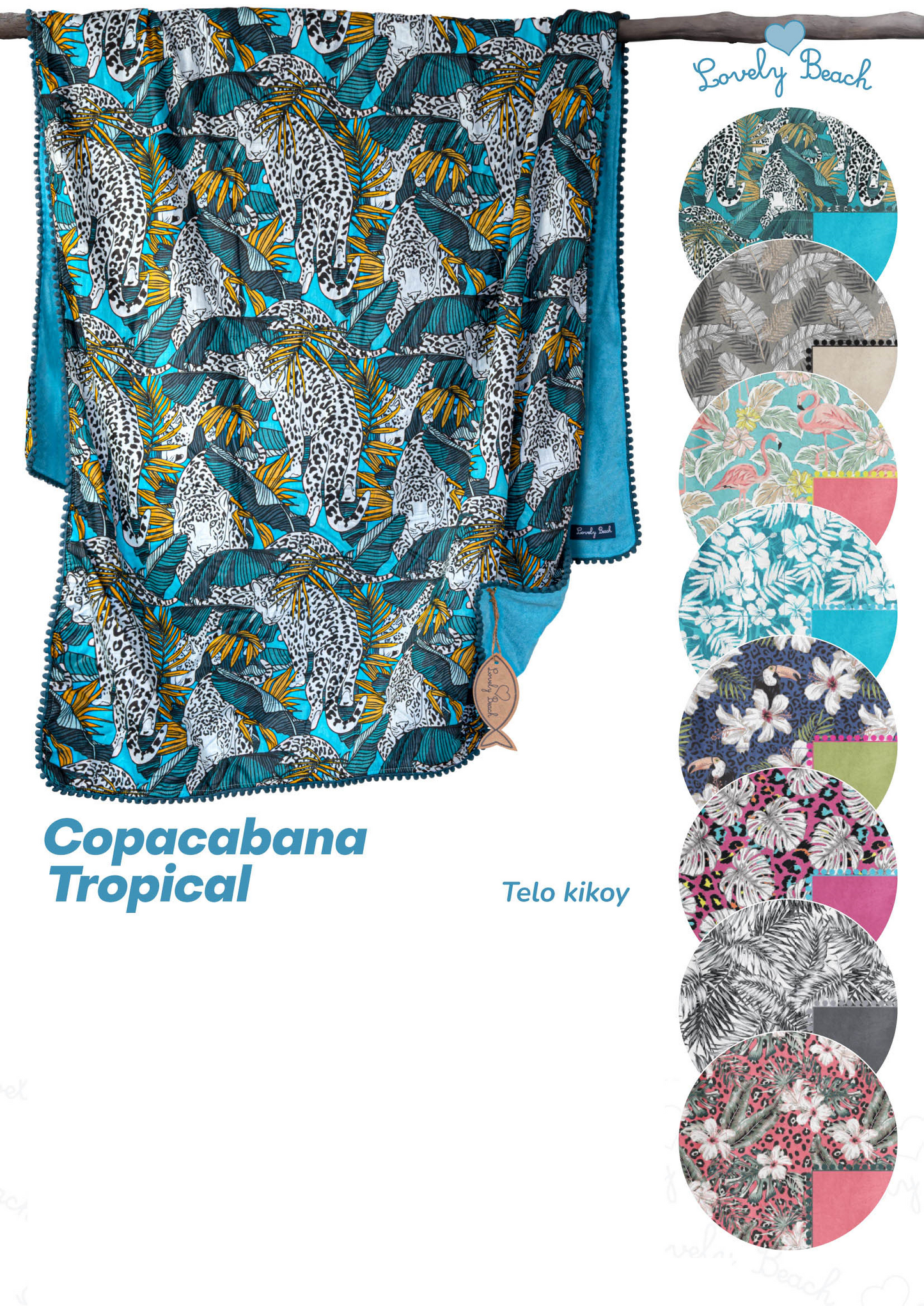 COPACABANA TROPICAL плажна кърпа