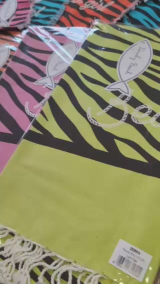 ZEBRA плажна кърпа/ пещемал и несесер